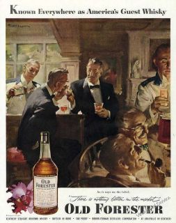 1952 Old Forester Known Everywhere as Americas Guest Whisky Nice Ad