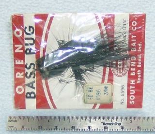 VINTAGE OLD ANTIQUE SOUTH BEND ORENO BASS BUG FLY ROD LURE FLIES 
