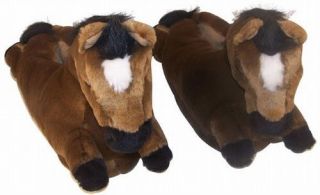 Warm Comfy Stuffed Animal Pony Horse Slippers Boys Girls Mens Ladies 