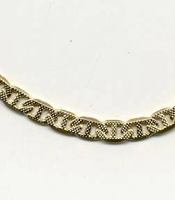   GOLD EP 8.8mm TEXTURED DESIGNER ANCHOR LINK CHAIN BRACELET W/NICKEL