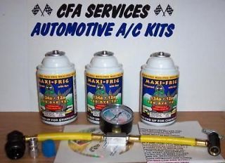 REFRIGERANT / R12 ADAPTER + HOSE/GAUGE +DVD A/C KIT   FITS ANY YEAR 