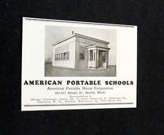 American Portable School Buildings seattle co. 1929 Ad