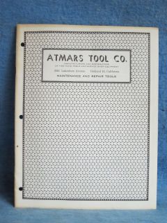 1960 Atmars Automotive Tools Catalog & Price Sheet Original GM Ford 