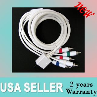 Component HDTV AV Audio Video 5RCA Adapter WHITE Cable 4 Nintendo Wii 