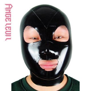 Angelevil Brand Latex Rubber Hood Mask open eyes mouth and nose #02003