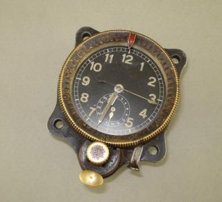   German Air Force Chronograph Clock Bo UK1? J30BZ? ME109 Airplane