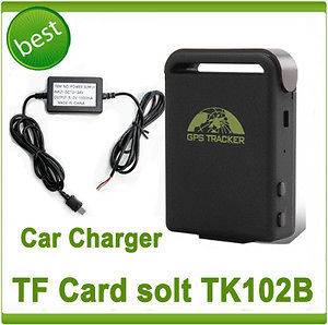TK102B+Car Charge GPS Tracker Track Device Support TF card THINPAX 