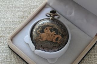   NIELLO Swiss FULL HUNTER ANCRE Pocket Watch c.1880 EXTREMELY RARE