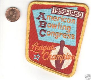 Vintage ABC 1959 1960 League Champion Bowling Patch