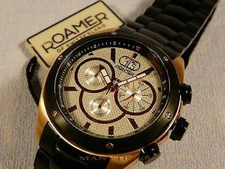 MAGNIFICENT ROAMER SWISS MADE MENS WATCH CHRONOGRAPH NEW FREE SHIP