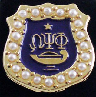 Omega Psi Phi 20 Pearl Shield Crest Lapel Pin