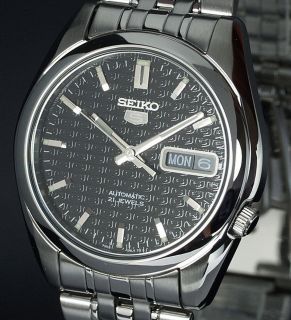 Mens SEIKO 5 Auto Black Feature Face Day Date SNK361K1