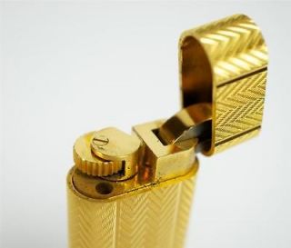 Cartier Paris Beautiful Vintage Gold Plated Cigarette Lighter Mint w 