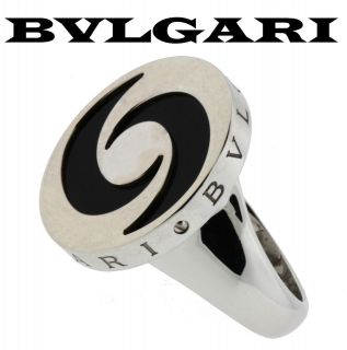 BVLGARI MOTION RING IN 18 KARAT & STEEL NEW IN BOX SIZE 8 BULGARI