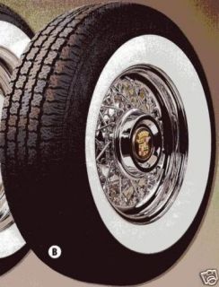 P195/75R15 American Classic 2 1/4 Wide Whitewall Tires