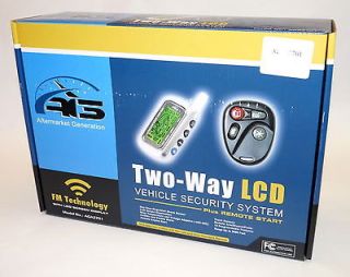   Way Vehicle Security Car Alarm w Remote Start & LCD Remote AGA2701