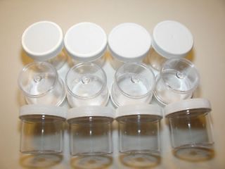 oz.Clear Plastic Jars.Organizer cups.Lot of 12.
