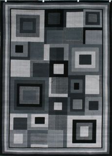   Grey Large Modern Geometric Abstract Area Rug Carpet 9332 contempora