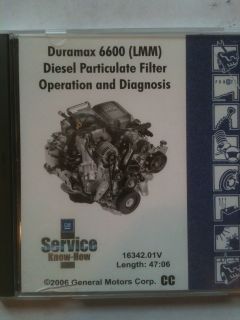   CHEVROLET DURAMAX 6.6L TURBO DIESEL LMM ENGINE PARTICULATE FILTER DVD