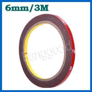   Truck Car Acrylic Foam Double Sided Attachment Tape Adhesive 6mm New