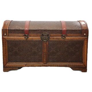 New Home Decor Decorative Wooden Storage Trunk Living Room Wood 