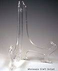 CLEAR PLASTIC FROST PLATE DISPLAY EASEL STAND HOLDERS  NEW ~ 24 