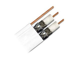 DIRECTV PVCX3W 500 Ft RG6 Dual Coax Cable w/ Messenger   White