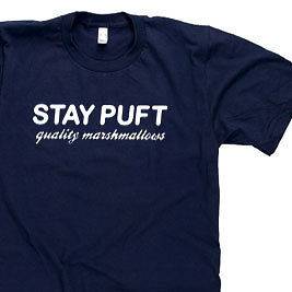 STAY PUFT quality marshmallows 80s retro fan SCREEN PRINTED Tees 