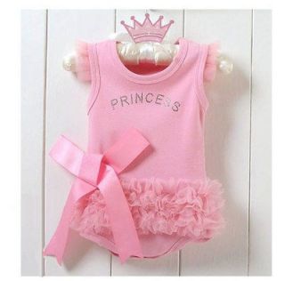   Baby Girl Princess Romper Short Top Suit Dress Costume Clothes 6 12M