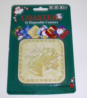 Disposable Paper Christmas Coasters 16pc Pack Choose Your Style