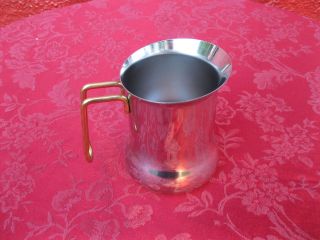 Vintage Vev Inox 18/10 Stainless Steel Creamer Cafe Italy 4 3/4 x 4 5 