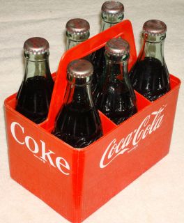 VINTAGE] 6 PACK~COCA COLA [COKE] SODA 6 1/2 OZ BOTTLES & CARRIER 