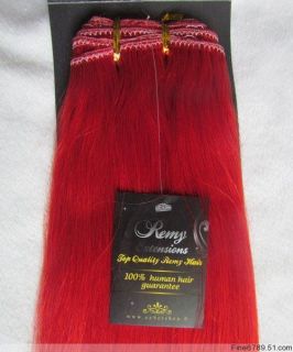 24Remy Human Hair Weave/Straight Weft/EXTENSION Red,100g,width​59