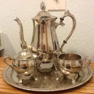   Silver Co.   Five Piece Silver Plate Tea/Coffee Set   Vintage
