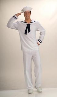 white sailor costume mate marine village people mens adult anchors 