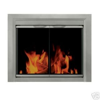   Hearth Glass Fireplace Door Colby Nickel Medium CB 3301 Mesh Screen