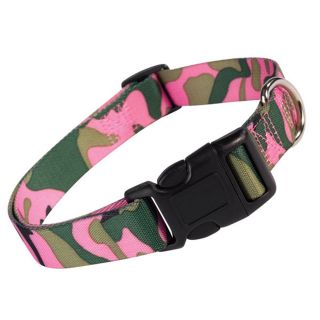 Dog Collar Camo Multi Color Pink Green Camo Nylon Dog Collars