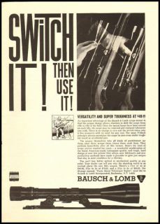 1964 vintage ad for Bausch and Lomb Telescopic Sights