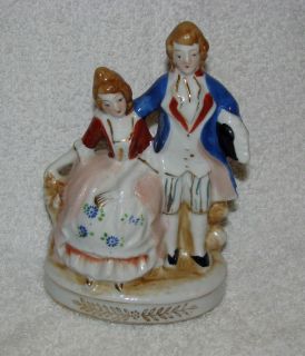   COUPLE IN EVENING DRESS FIGURINE MADE IN OCCUPIED JAPAN 1945 1952