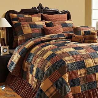   Brown Twin Queen Cal King Size Patchwork Quilt Collection Bedding Set
