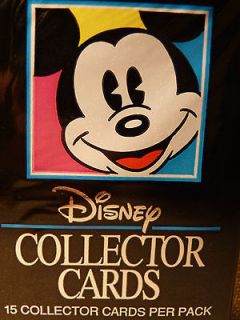   Unopened Pack of 15 1991 DISNEY COLLECTOR Cards.FUN Walt Disney