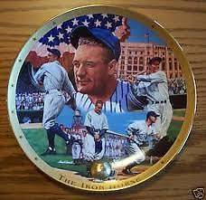 Lou Gehrig   The Iron Horse Decorative Plate by The Franklin Mint