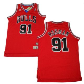 Dennis Rodman Chicago Bulls Adidas NBA Soul Jersey RED