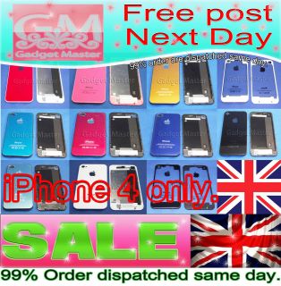 Iphone 4g Glass & Sliver Back Battery Cover & Frame 11 Colors