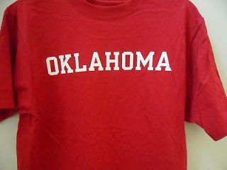 New OU Oklahoma Sooners Mens Adidas Red T Shirt Sizes S, M, L, XL, XXL