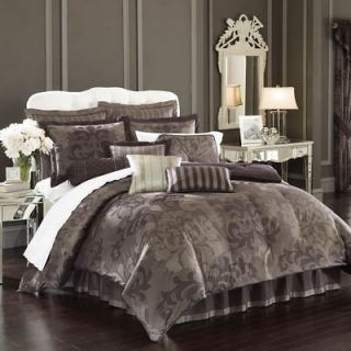   Charcoal Gray Graphite Comforter Queen 4pc Set Damask Contemporary