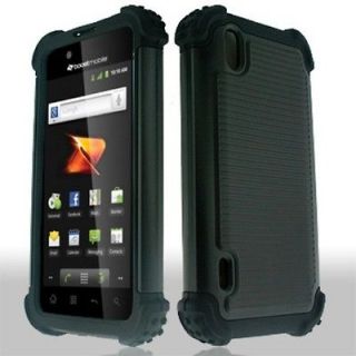 For LG Marquee/LS855 Armor 3in1 Silicone/Hard/​TPU Case Black/Black
