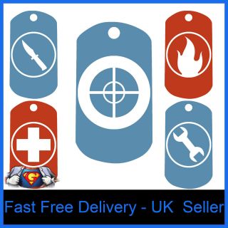 Team Fortress 2 PC Game Class Emblems Metal Dog Tag Necklace *Free 