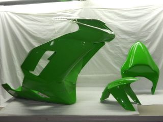 KAWASAKI ZX6 ZX6R 07 08 RACE FAIRINGS BODYWORK PAINTED GREEN # 72