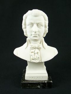Wolfgang Mozart Composer Mini Small White Bust Sculpture G. Ruggeri 